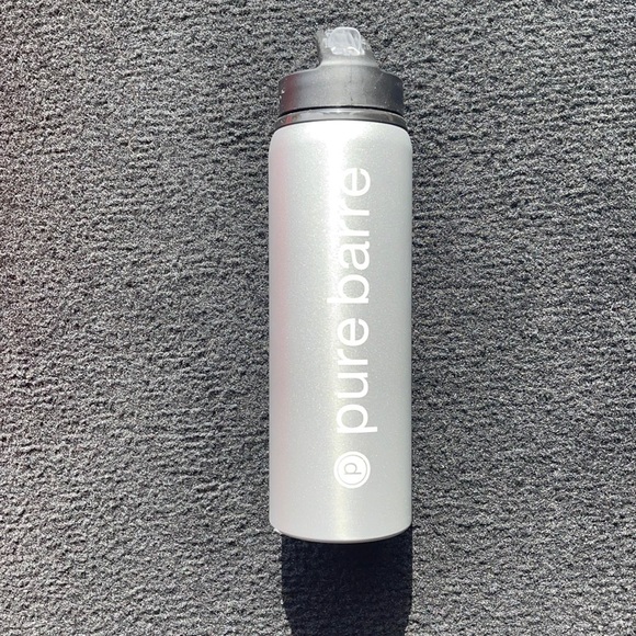 Pure Barre Other - Pure Barre Metal Water Bottle. Silver and White